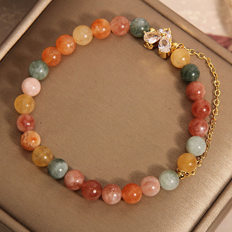 Pulsera de la prosperidad con cristales verdes citrinos de Buddha Stones