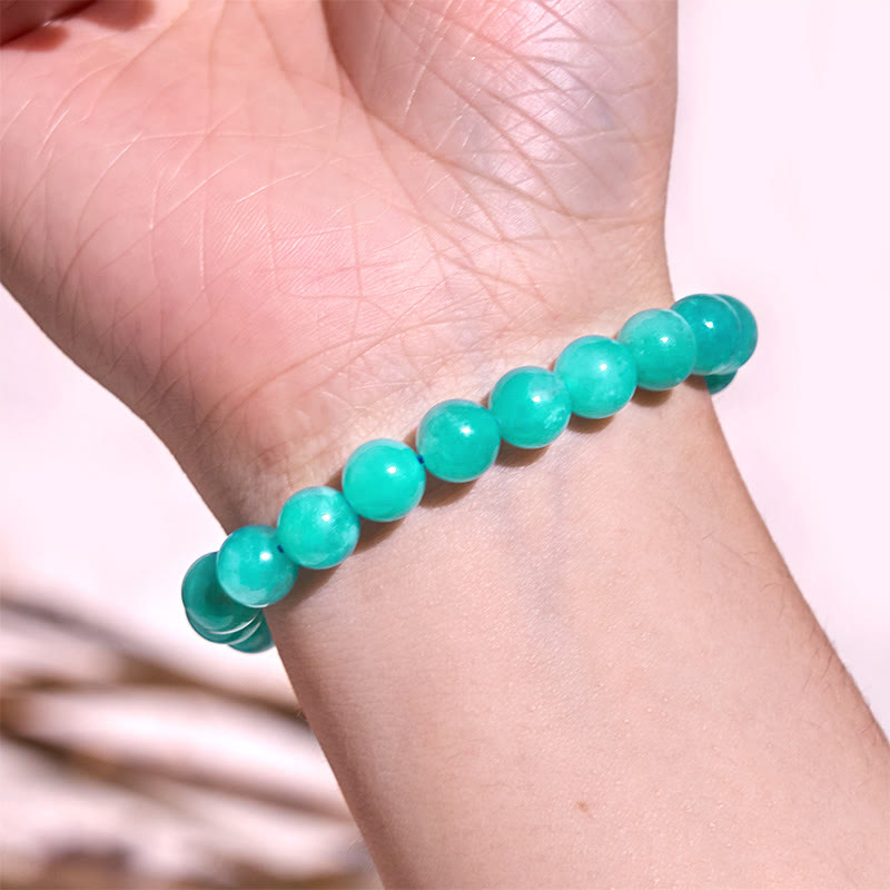 Buddha-Stein-Amazonit-Armband mit positiver Balance