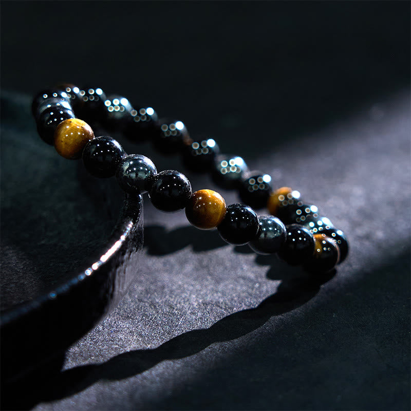 Pulsera de confianza con ojo de tigre y piedra de Buda