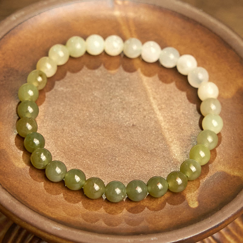 Buddha Stones Hetian Jade Farbverlaufsarmband