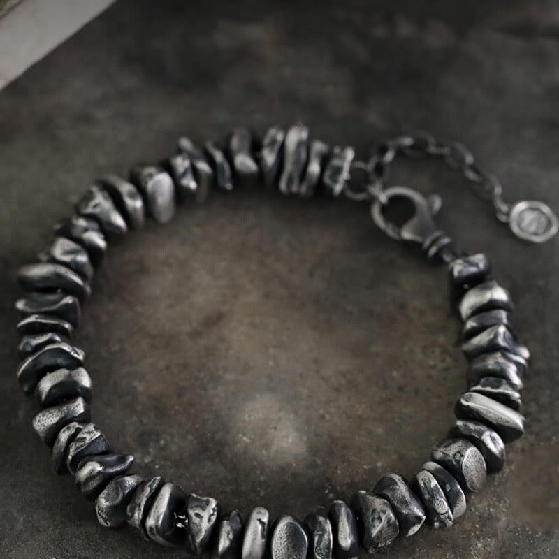 Pulsera de protección con piedras de Buda en plata de ley 999 con forma de cambio pequeño