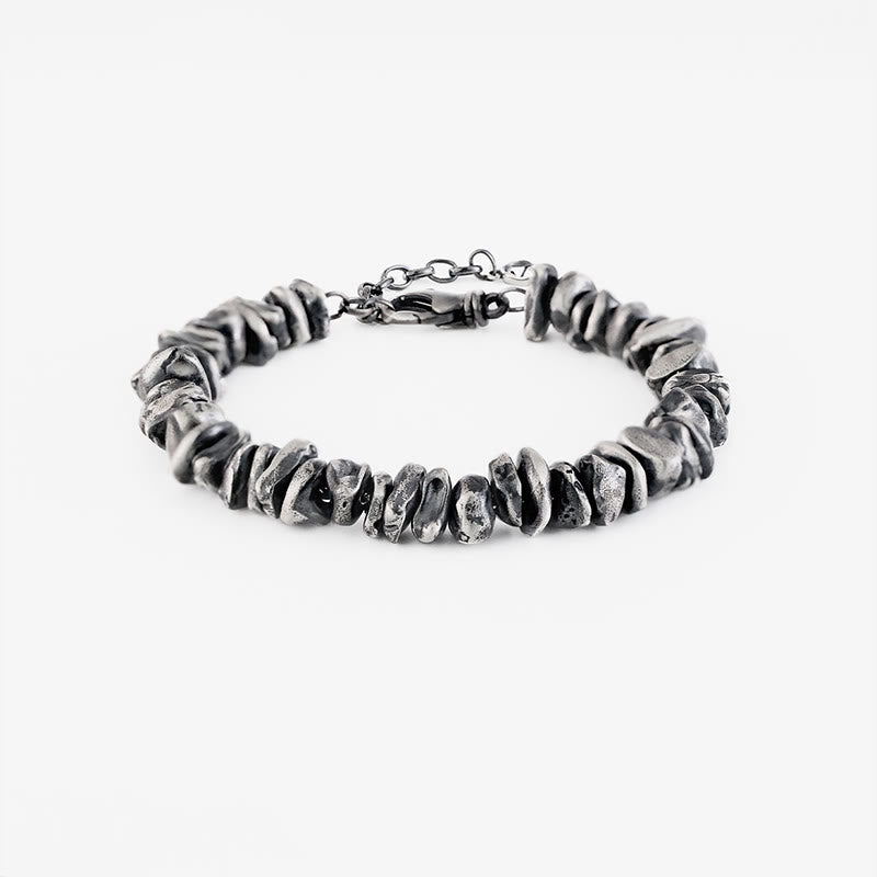 Pulsera de protección con piedras de Buda en plata de ley 999 con forma de cambio pequeño