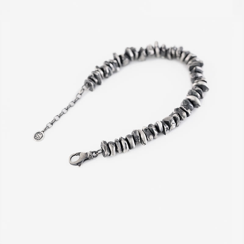 Pulsera de protección con piedras de Buda en plata de ley 999 con forma de cambio pequeño