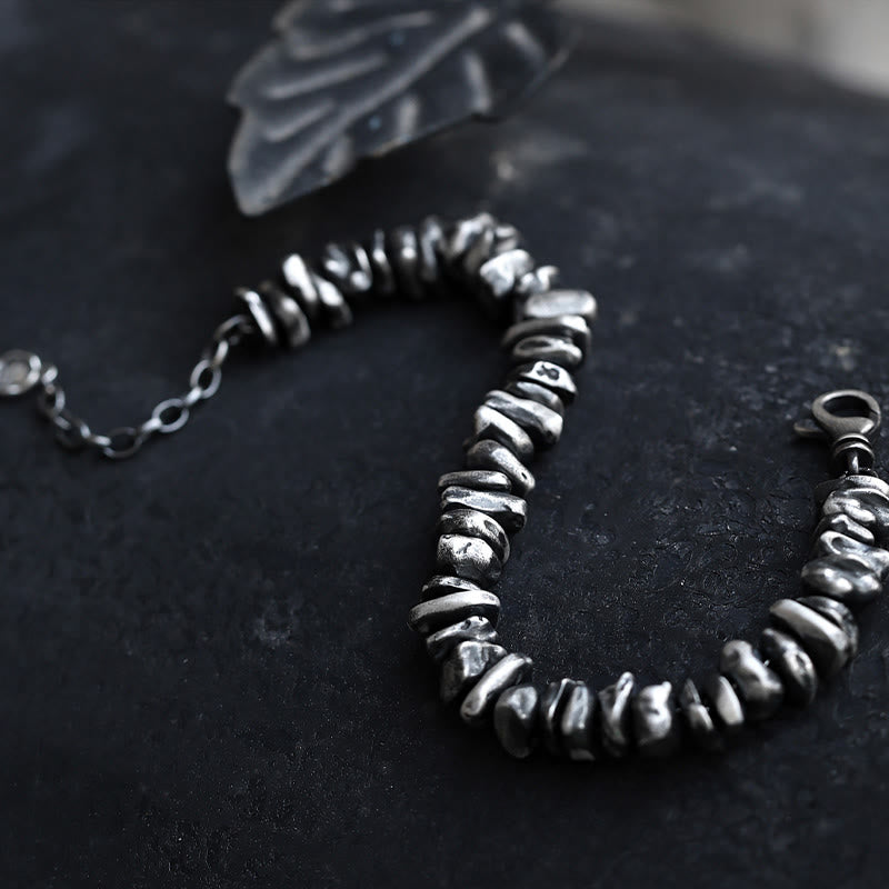Pulsera de protección con piedras de Buda en plata de ley 999 con forma de cambio pequeño
