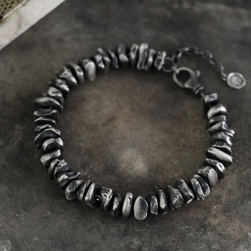 Pulsera de protección con piedras de Buda en plata de ley 999 con forma de cambio pequeño