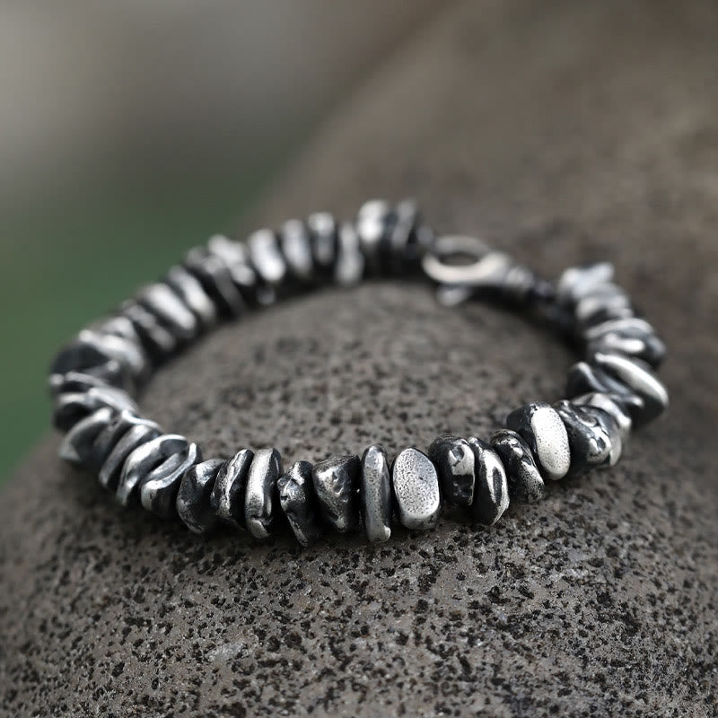 Pulsera de protección con piedras de Buda en plata de ley 999 con forma de cambio pequeño