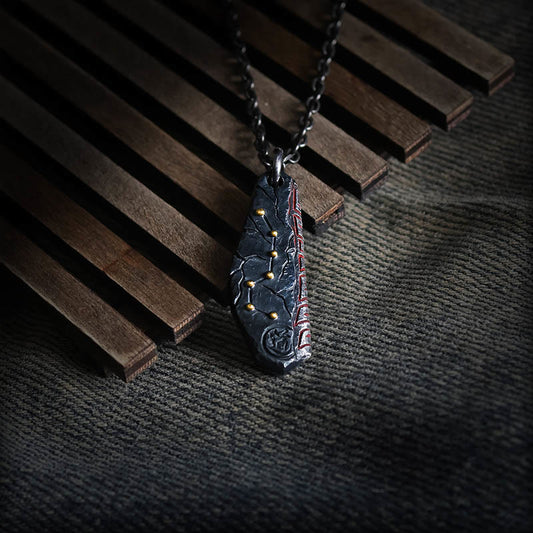 Buddha Stones 999 Sterling Silver Big Dipper Balance Necklace Pendant