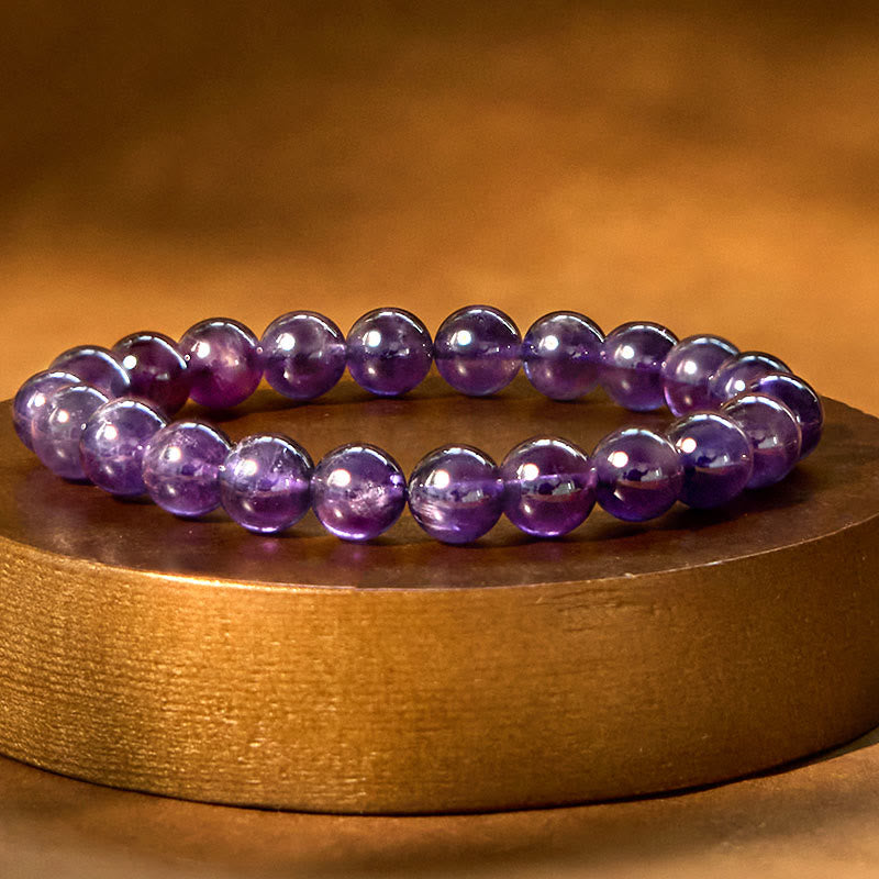 Pulsera de meditación de paz interior con amatista natural de Buddha Stones