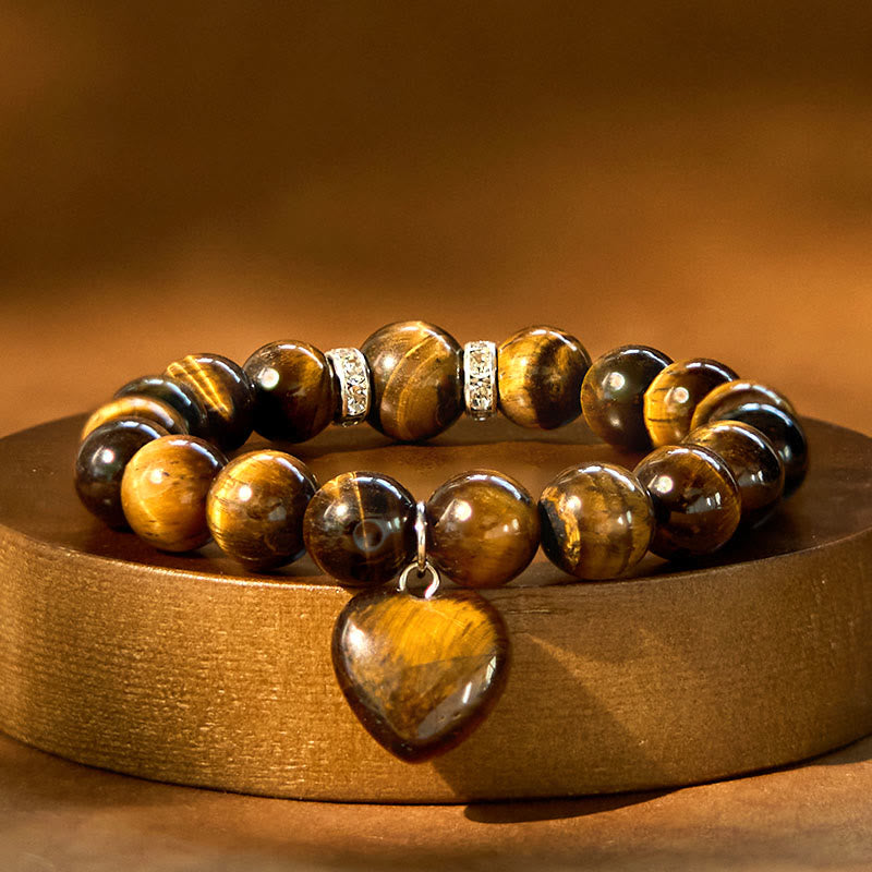Pulsera de equilibrio con forma de corazón de amor y aventurina verde de varios cristales de Buda