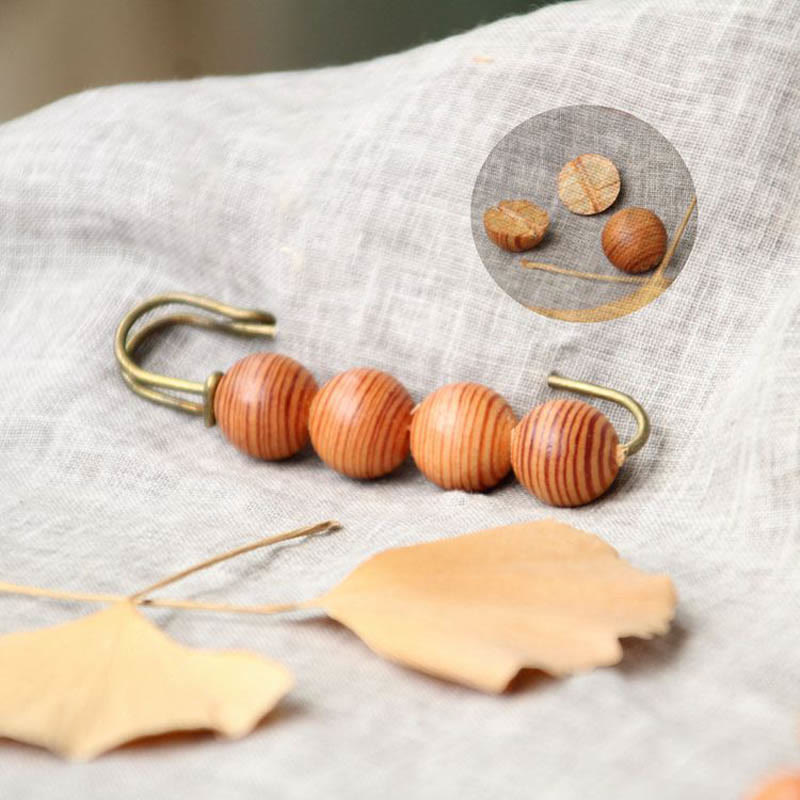 Buddha Steine Vintage Sandelholz Agathis Alba Ebenholz Holz Peltogyne Perlen Heilung Brosche
