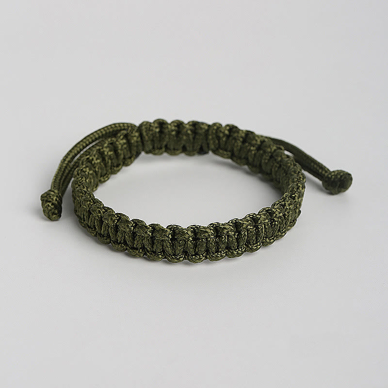 Pulsera trenzada de cuerda colorida hecha a mano con piedras de Buda