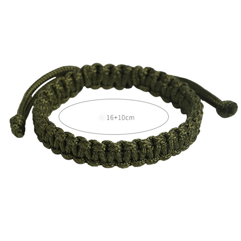 Pulsera trenzada de cuerda colorida hecha a mano con piedras de Buda