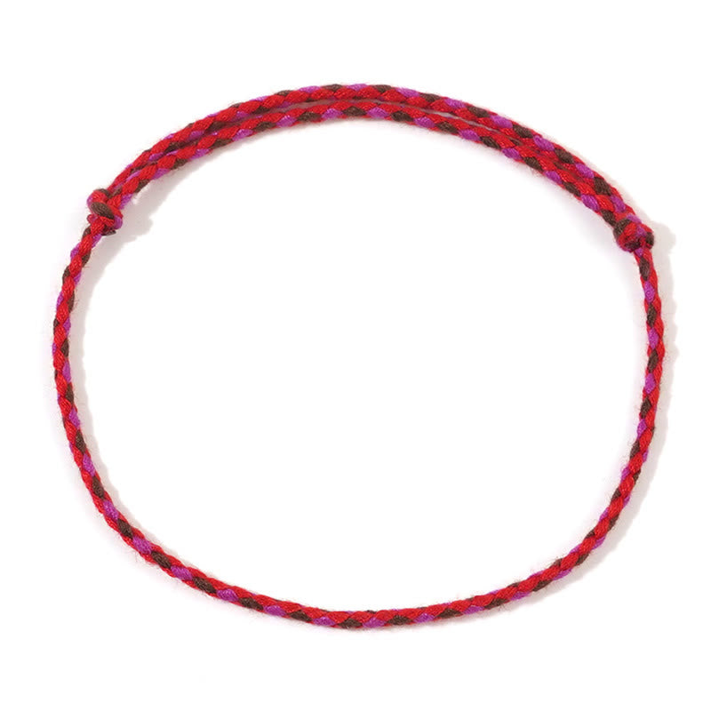 Buddha-Steine, handgefertigt, buntes Seil, geflochten, verstellbar, Heilarmband