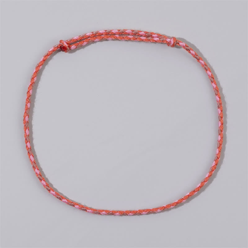 Buddha-Steine, handgefertigt, buntes Seil, geflochten, verstellbar, Heilarmband