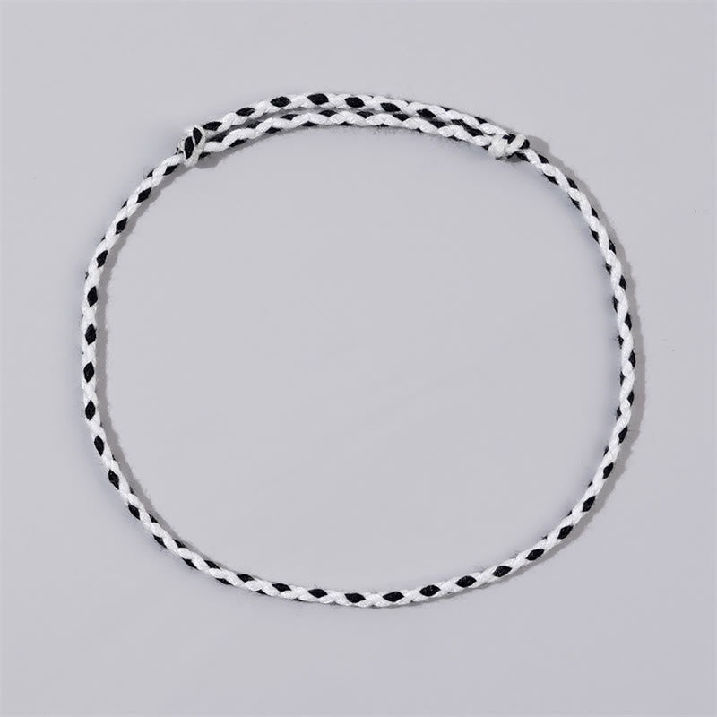 Buddha-Steine, handgefertigt, buntes Seil, geflochten, verstellbar, Heilarmband