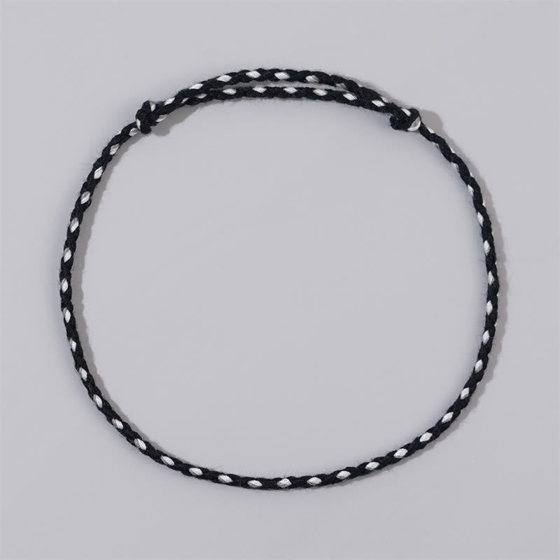 Buddha-Steine, handgefertigt, buntes Seil, geflochten, verstellbar, Heilarmband