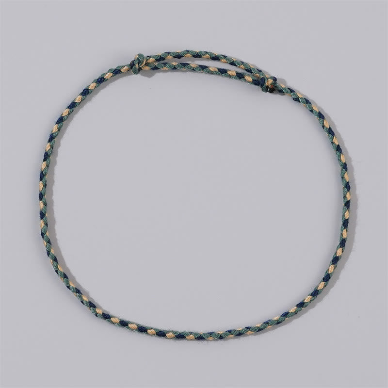 Buddha-Steine, handgefertigt, buntes Seil, geflochten, verstellbar, Heilarmband