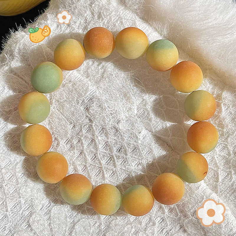 Natural Skin Bodhi Seed Polished White Jade Bodhi Bracelet - Touch Bling