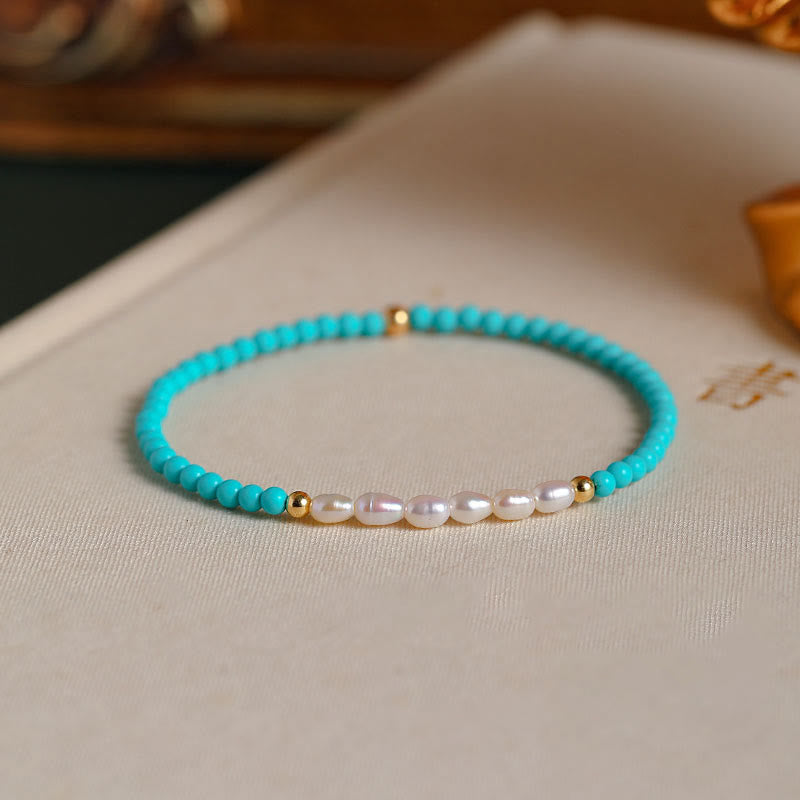 Pulsera protectora de cuentas pequeñas de ágata roja turquesa y perla de Buda