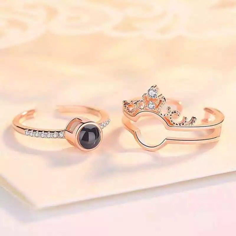Crown Photo Projection Ring