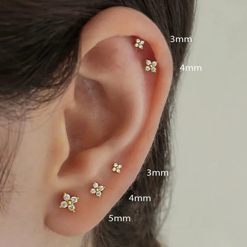 Pendientes de flores