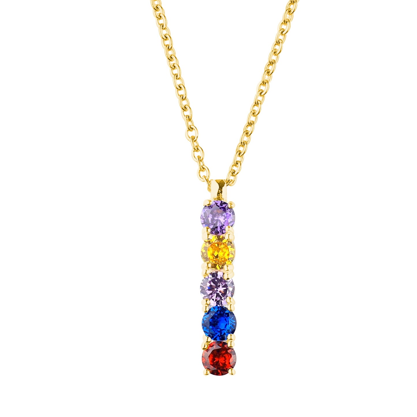 Collar con piedra de nacimiento familiar