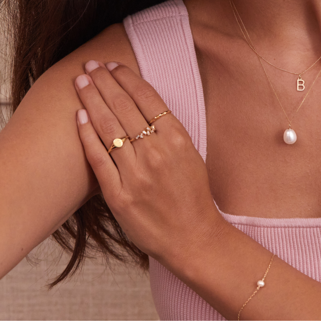Anillo de sello personalizado pequeño de plata