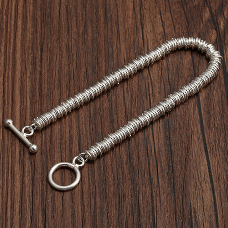 Buddha Stones Einfaches Kreismuster-Design Glückskettenarmband
