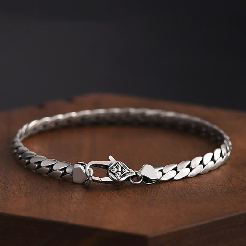 Buddha Steine Doppel Dorje Vajra Stärke Punk Kupfer Kette Armband Halskette