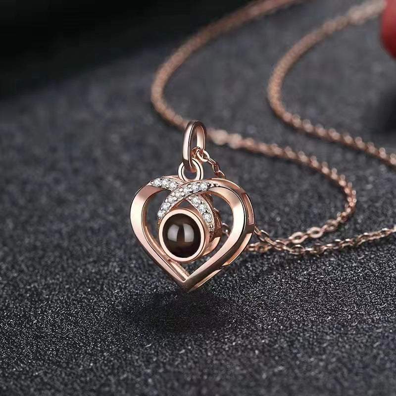 Eternal Heart Photo Projection Necklace