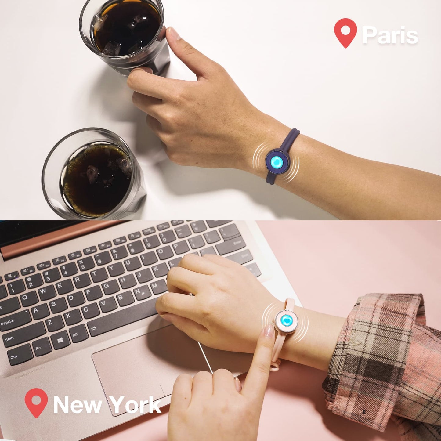 Candy Original Touch Bracelets(Deep Blue+Pink) - Touch Bling