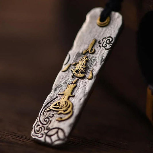 Buddha-Steine, die ein Vermögen machen, chinesisches Schriftzeichen, Kupfermünze, Reichtum, Halskettenanhänger