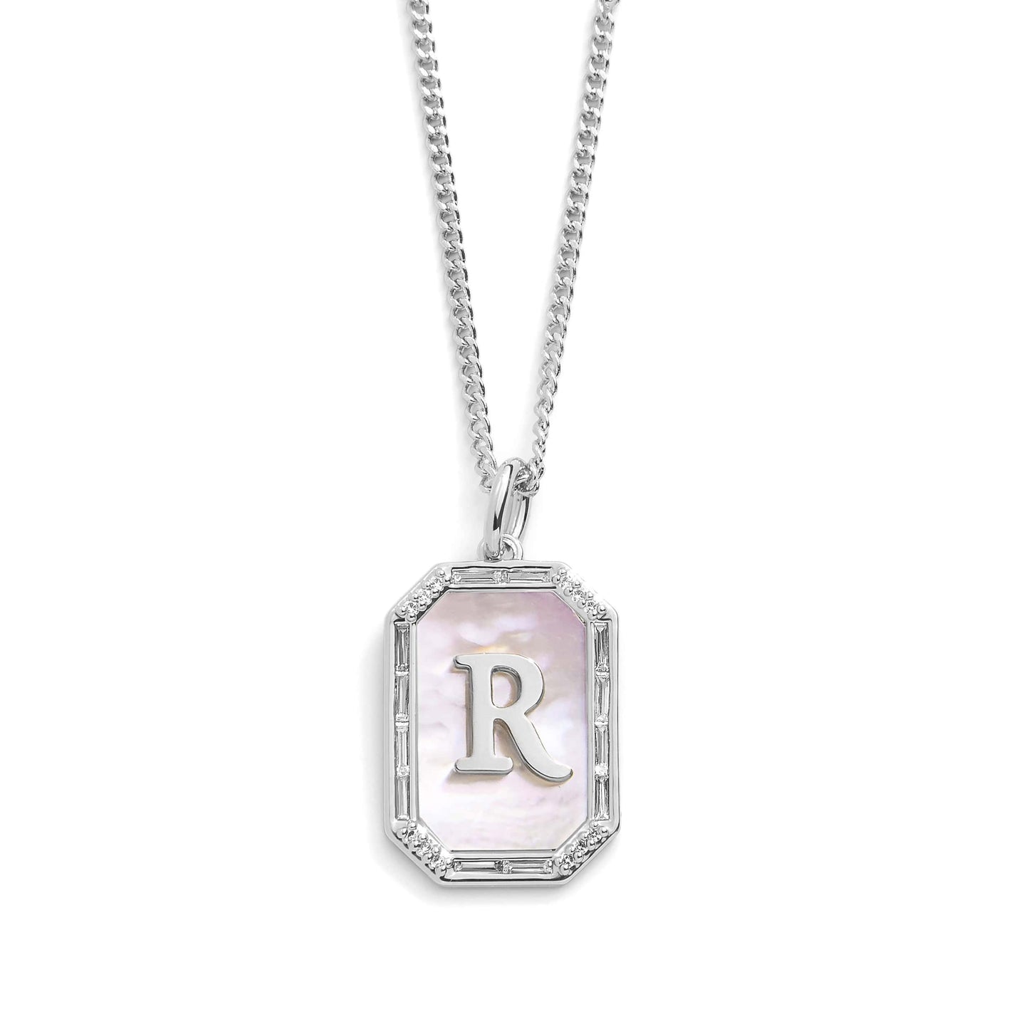 Mother Of Pearl Initial Necklace