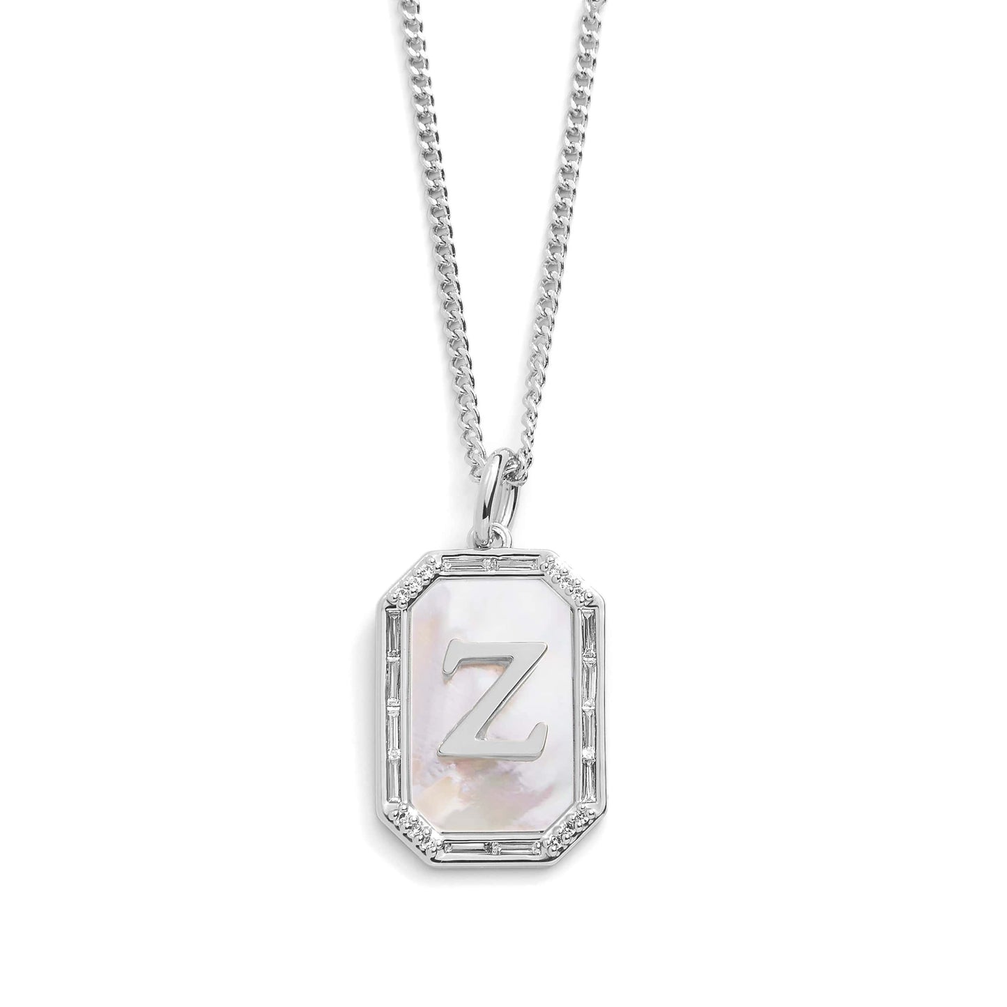 Mother Of Pearl Initial Necklace