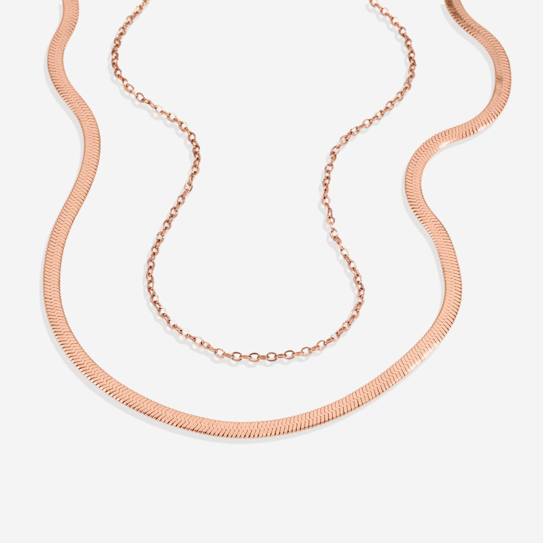 Herringbone & Milano Chain Set