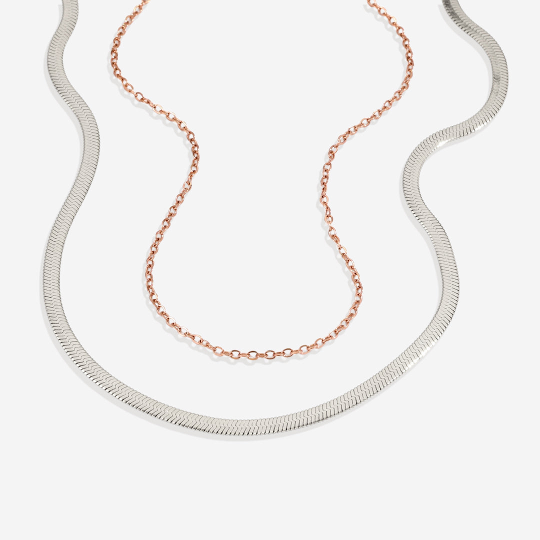 Herringbone & Milano Chain Set
