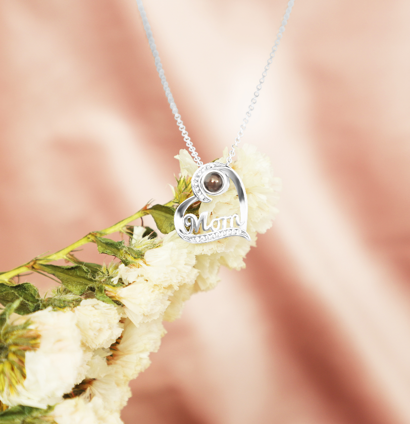 Personalized MOM Photo Projection Necklace