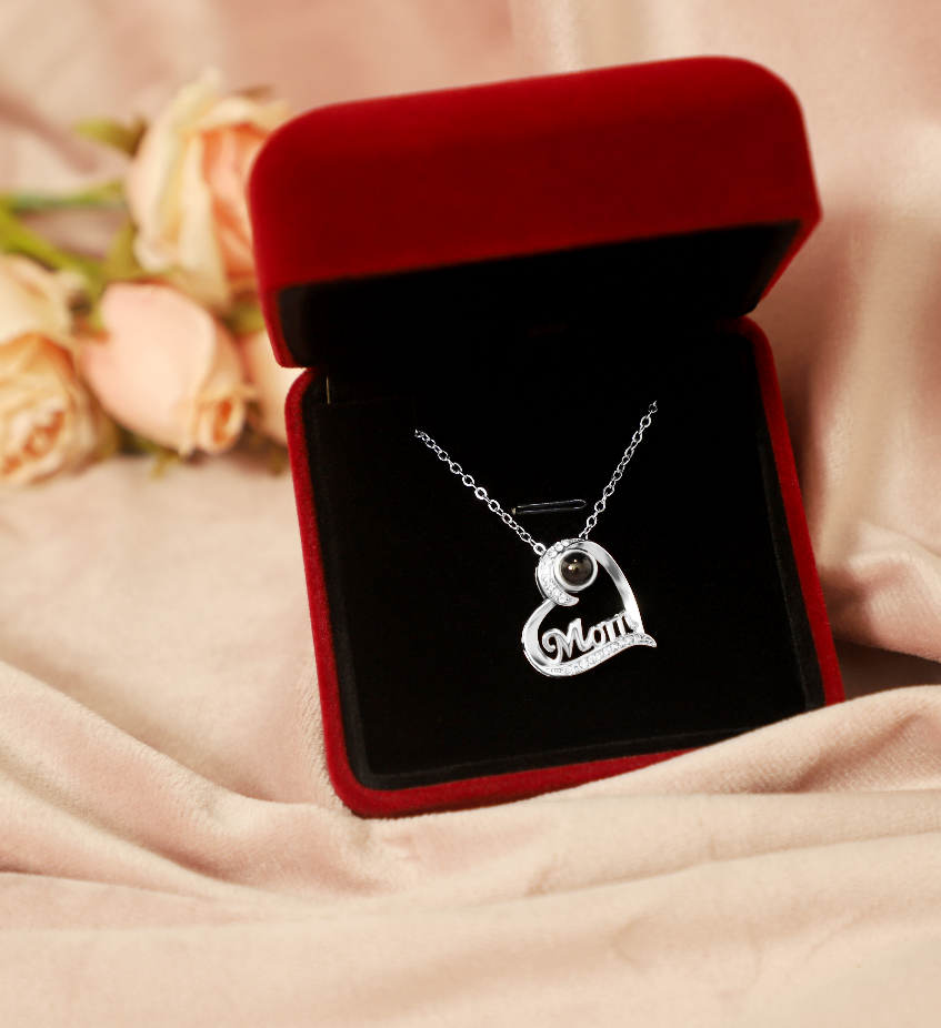 Personalized MOM Photo Projection Necklace