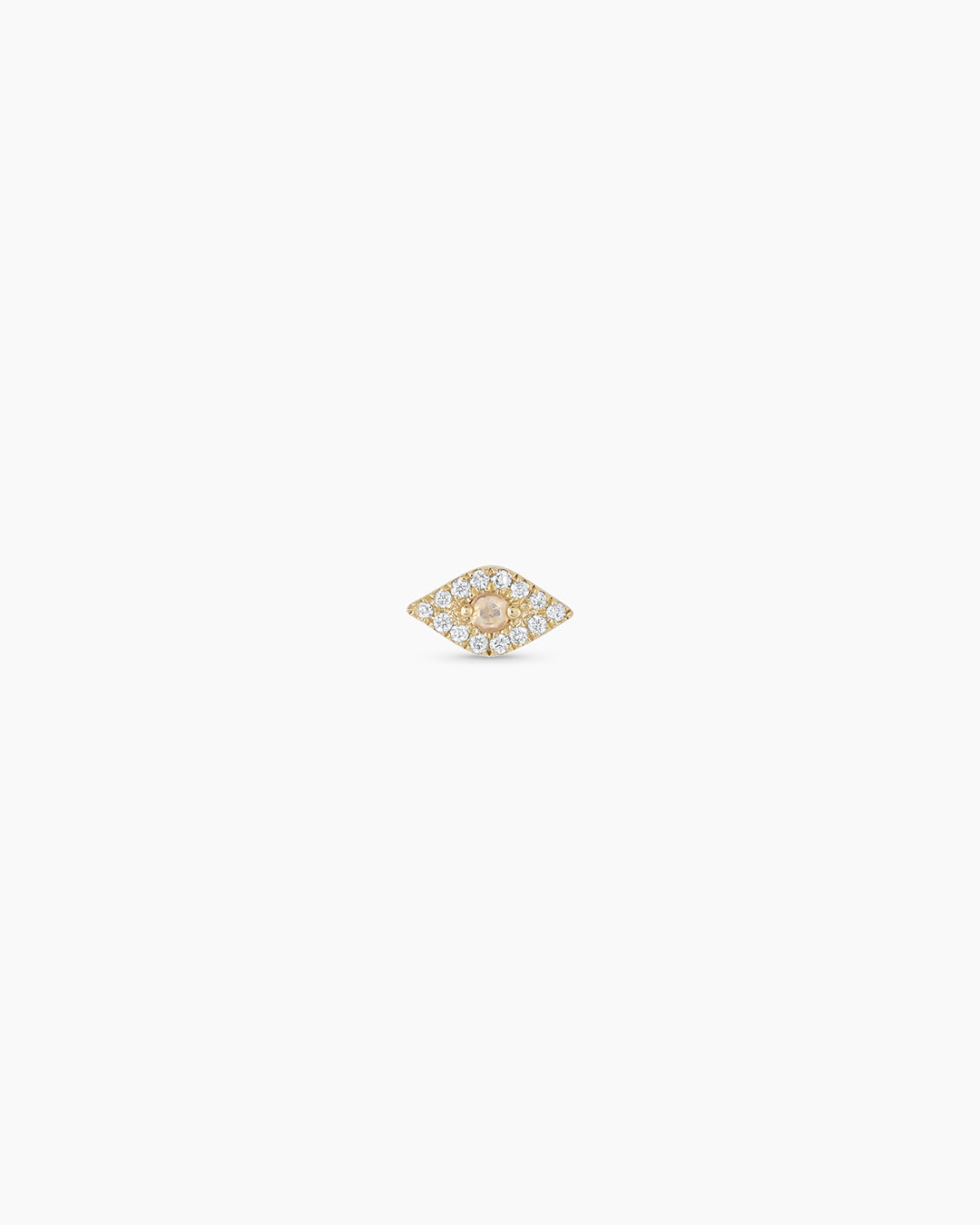 Pendientes individuales con forma de ojo malvado de diamante