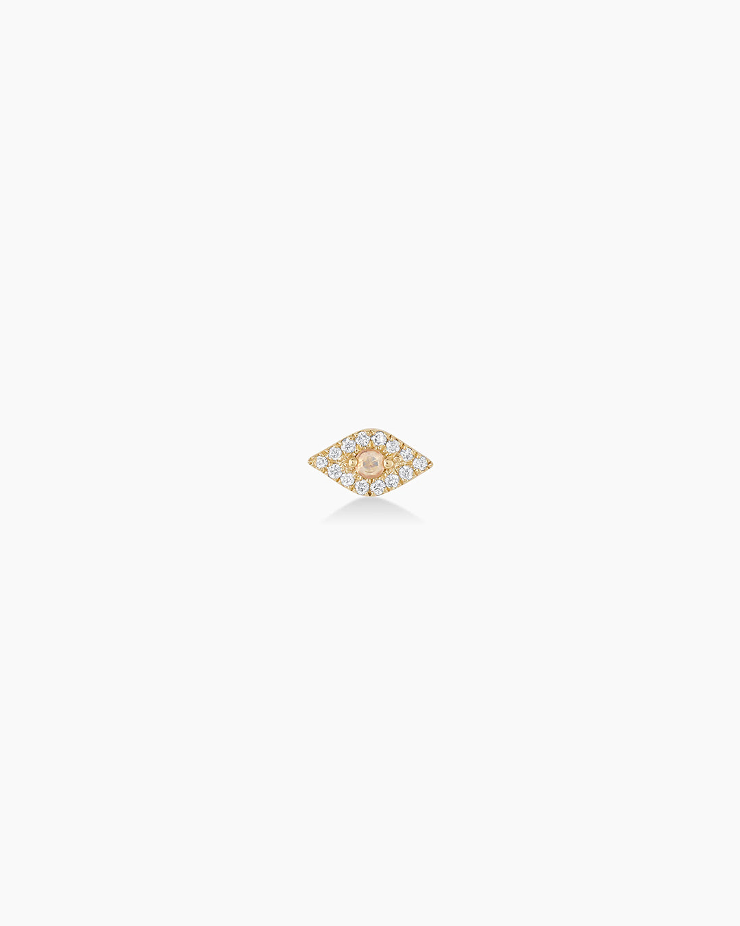 Pendientes individuales con forma de ojo malvado de diamante