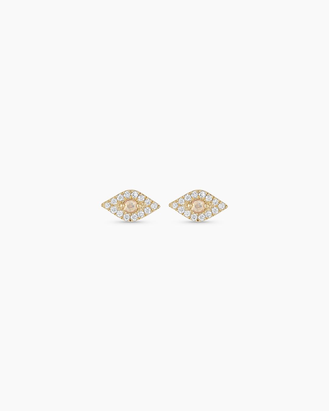 Pendientes de ojo malvado de diamantes