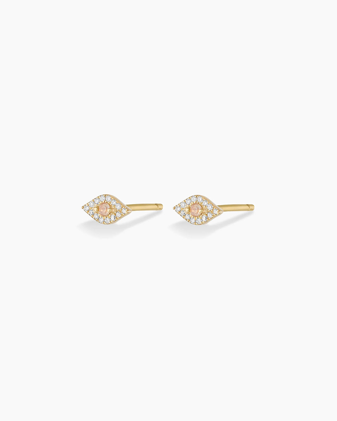 Pendientes de ojo malvado de diamantes