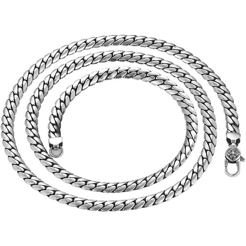 Buddha Steine Doppel Dorje Vajra Stärke Punk Kupfer Kette Armband Halskette