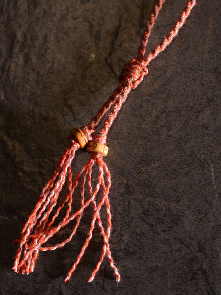 Handmade Rope Tibetan Dzi Bead Pendant