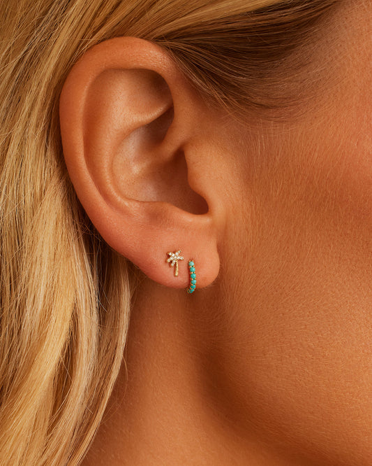 Pendientes Huggie individuales de Turquoise Row