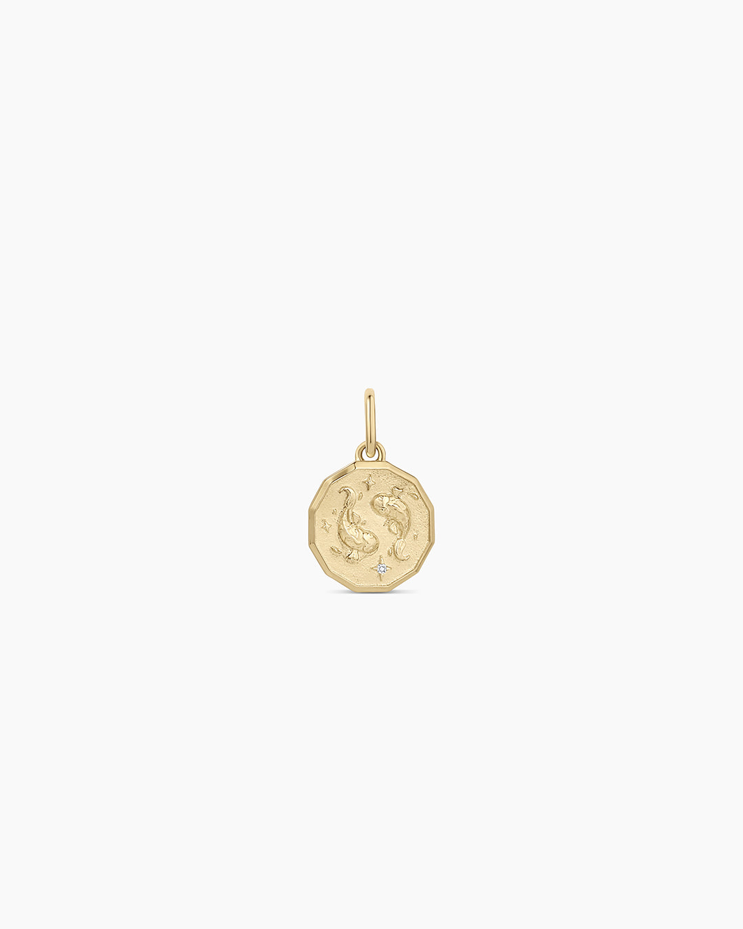 Charm de moneda del zodiaco de diamante