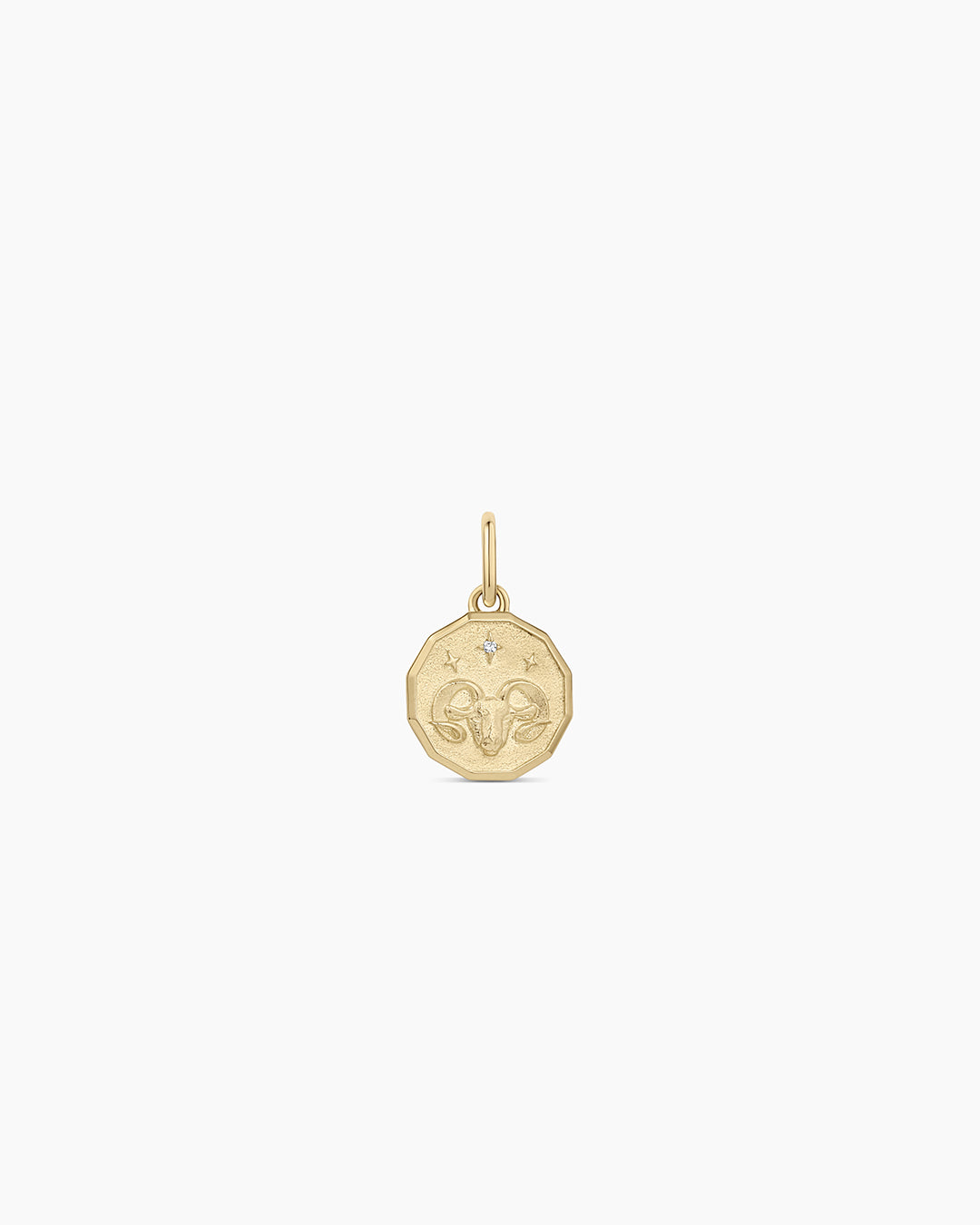 Charm de moneda del zodiaco de diamante