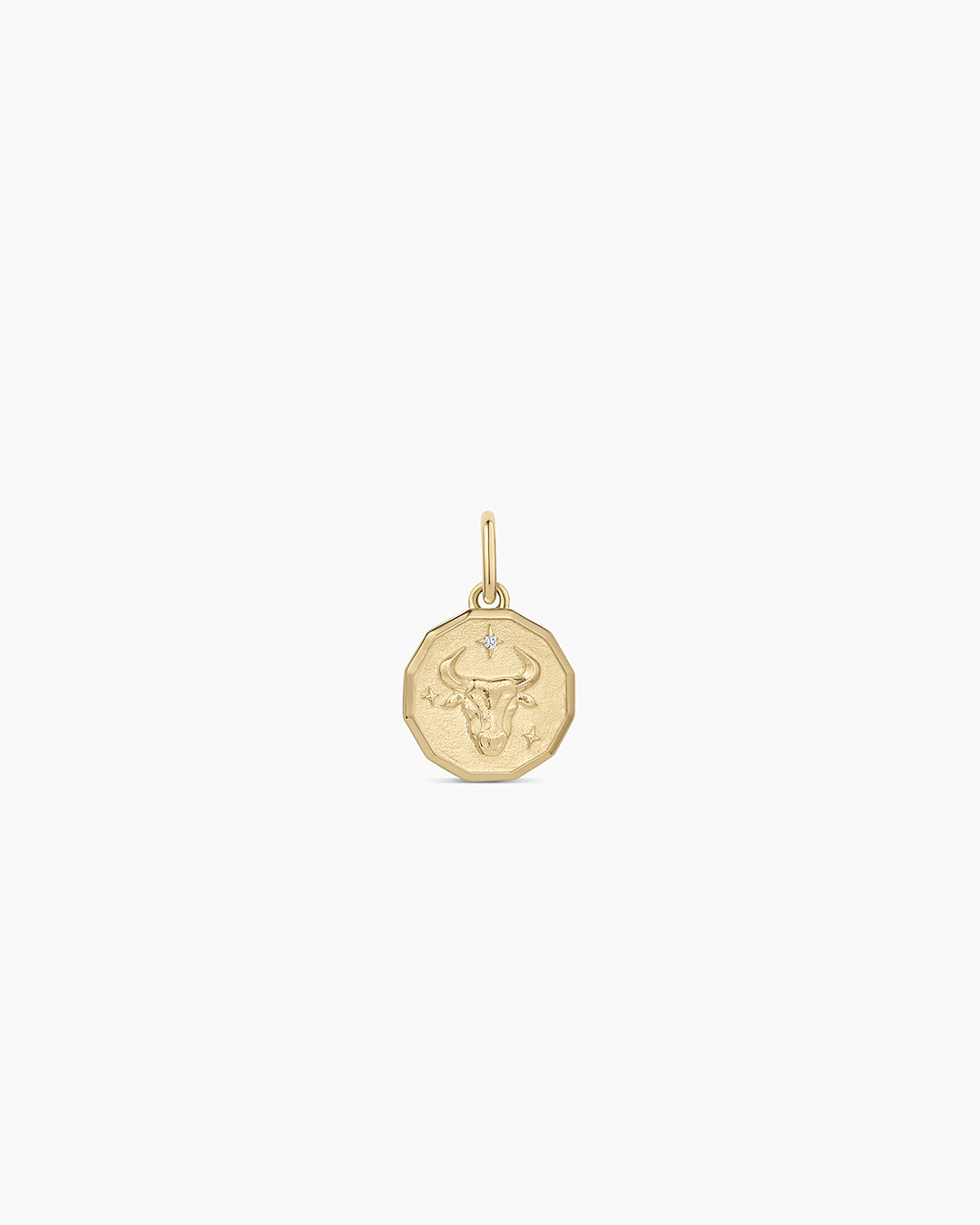 Charm de moneda del zodiaco de diamante