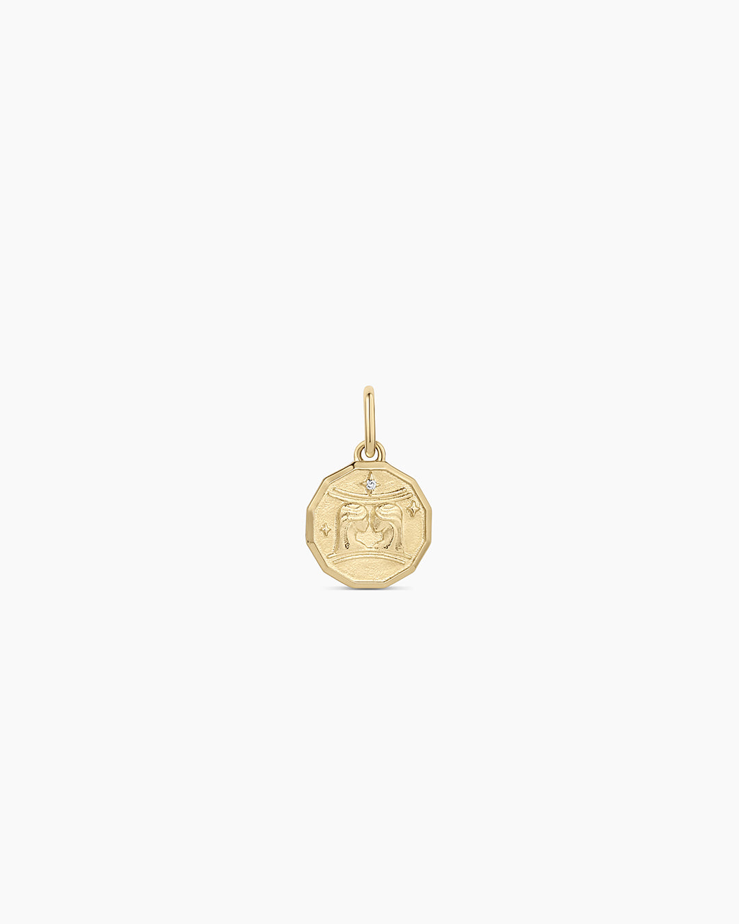Charm de moneda del zodiaco de diamante