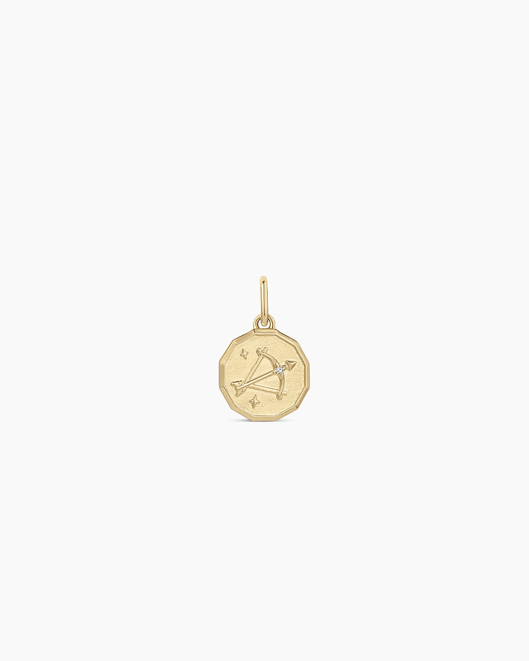 Charm de moneda del zodiaco de diamante